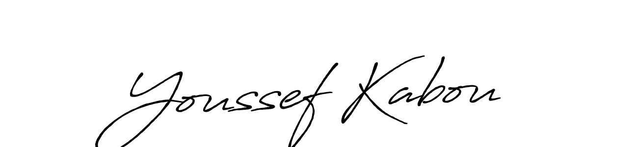 Make a beautiful signature design for name Youssef Kabou. With this signature (Antro_Vectra_Bolder) style, you can create a handwritten signature for free. Youssef Kabou signature style 7 images and pictures png