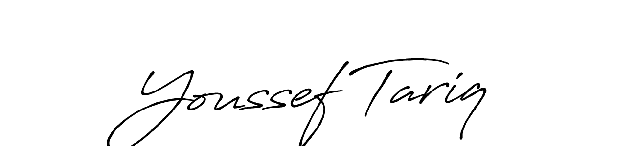 Make a beautiful signature design for name Youssef Tariq. With this signature (Antro_Vectra_Bolder) style, you can create a handwritten signature for free. Youssef Tariq signature style 7 images and pictures png