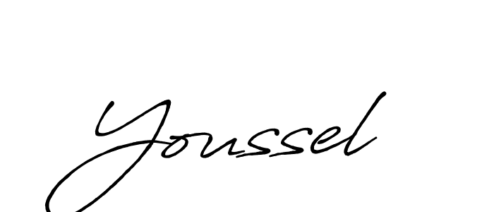 How to make Youssel name signature. Use Antro_Vectra_Bolder style for creating short signs online. This is the latest handwritten sign. Youssel signature style 7 images and pictures png