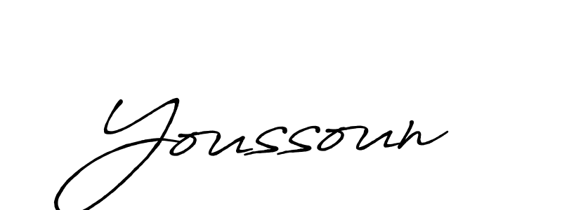 Make a beautiful signature design for name Youssoun. With this signature (Antro_Vectra_Bolder) style, you can create a handwritten signature for free. Youssoun signature style 7 images and pictures png