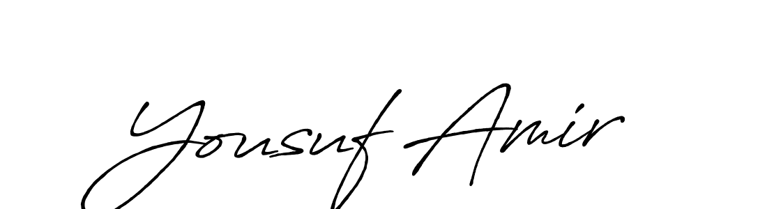 if you are searching for the best signature style for your name Yousuf Amir. so please give up your signature search. here we have designed multiple signature styles  using Antro_Vectra_Bolder. Yousuf Amir signature style 7 images and pictures png