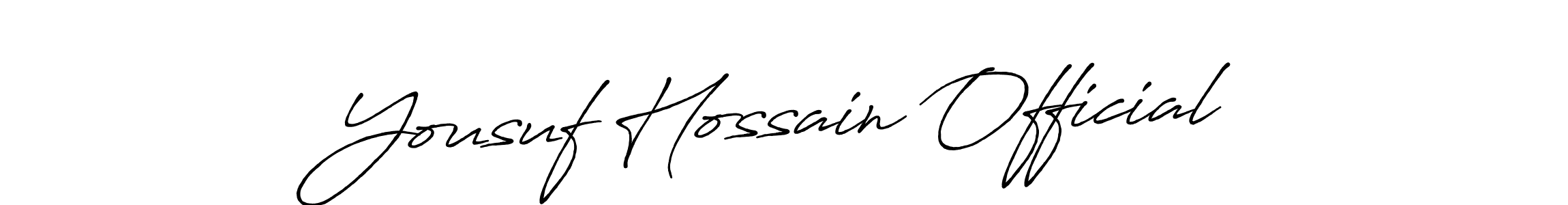 Make a beautiful signature design for name Yousuf Hossain Official. Use this online signature maker to create a handwritten signature for free. Yousuf Hossain Official signature style 7 images and pictures png