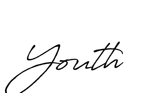 Design your own signature with our free online signature maker. With this signature software, you can create a handwritten (Antro_Vectra_Bolder) signature for name Youth. Youth signature style 7 images and pictures png