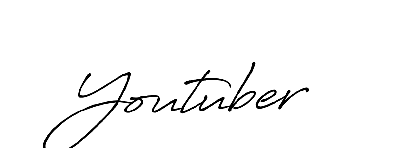 Create a beautiful signature design for name Youtuber. With this signature (Antro_Vectra_Bolder) fonts, you can make a handwritten signature for free. Youtuber signature style 7 images and pictures png