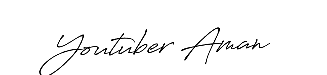 Similarly Antro_Vectra_Bolder is the best handwritten signature design. Signature creator online .You can use it as an online autograph creator for name Youtuber Aman. Youtuber Aman signature style 7 images and pictures png