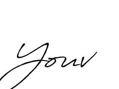 Make a beautiful signature design for name Youv. With this signature (Antro_Vectra_Bolder) style, you can create a handwritten signature for free. Youv signature style 7 images and pictures png