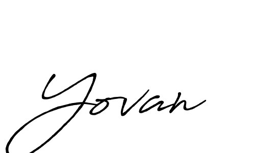 Use a signature maker to create a handwritten signature online. With this signature software, you can design (Antro_Vectra_Bolder) your own signature for name Yovan. Yovan signature style 7 images and pictures png