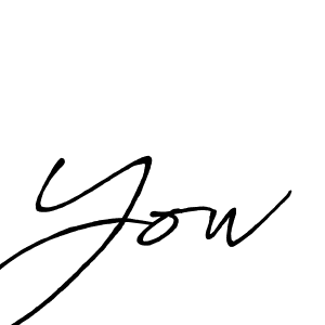 How to make Yow name signature. Use Antro_Vectra_Bolder style for creating short signs online. This is the latest handwritten sign. Yow signature style 7 images and pictures png