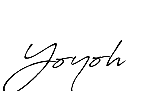 Yoyoh stylish signature style. Best Handwritten Sign (Antro_Vectra_Bolder) for my name. Handwritten Signature Collection Ideas for my name Yoyoh. Yoyoh signature style 7 images and pictures png