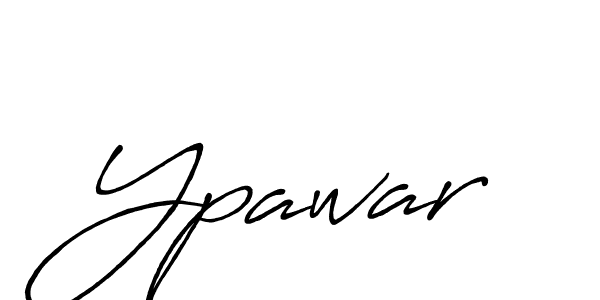 How to make Ypawar name signature. Use Antro_Vectra_Bolder style for creating short signs online. This is the latest handwritten sign. Ypawar signature style 7 images and pictures png