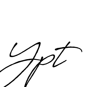 How to make Ypt signature? Antro_Vectra_Bolder is a professional autograph style. Create handwritten signature for Ypt name. Ypt signature style 7 images and pictures png