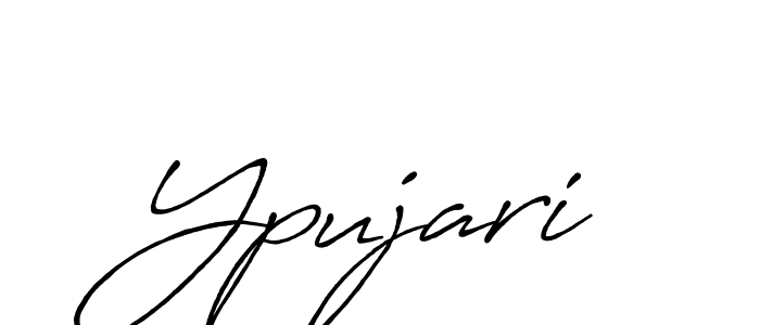 How to make Ypujari name signature. Use Antro_Vectra_Bolder style for creating short signs online. This is the latest handwritten sign. Ypujari signature style 7 images and pictures png