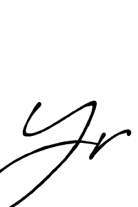 Make a beautiful signature design for name Yr. With this signature (Antro_Vectra_Bolder) style, you can create a handwritten signature for free. Yr signature style 7 images and pictures png