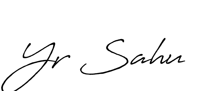 Make a beautiful signature design for name Yr Sahu. With this signature (Antro_Vectra_Bolder) style, you can create a handwritten signature for free. Yr Sahu signature style 7 images and pictures png
