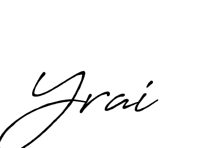 The best way (Antro_Vectra_Bolder) to make a short signature is to pick only two or three words in your name. The name Yrai include a total of six letters. For converting this name. Yrai signature style 7 images and pictures png