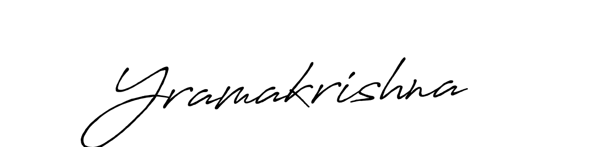 Create a beautiful signature design for name Yramakrishna. With this signature (Antro_Vectra_Bolder) fonts, you can make a handwritten signature for free. Yramakrishna signature style 7 images and pictures png