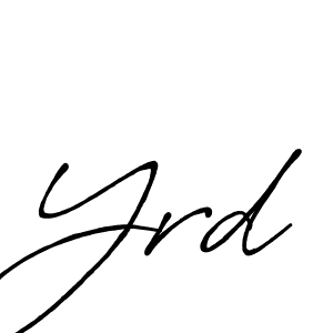 Also we have Yrd name is the best signature style. Create professional handwritten signature collection using Antro_Vectra_Bolder autograph style. Yrd signature style 7 images and pictures png