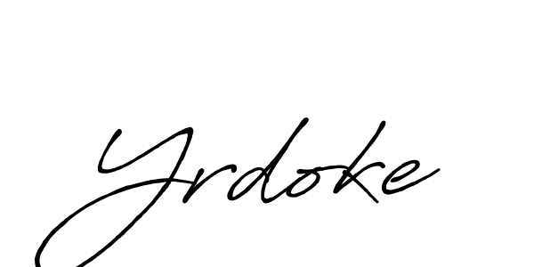 Yrdoke stylish signature style. Best Handwritten Sign (Antro_Vectra_Bolder) for my name. Handwritten Signature Collection Ideas for my name Yrdoke. Yrdoke signature style 7 images and pictures png