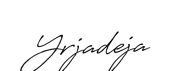 You can use this online signature creator to create a handwritten signature for the name Yrjadeja. This is the best online autograph maker. Yrjadeja signature style 7 images and pictures png