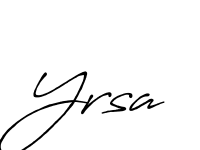 Use a signature maker to create a handwritten signature online. With this signature software, you can design (Antro_Vectra_Bolder) your own signature for name Yrsa. Yrsa signature style 7 images and pictures png