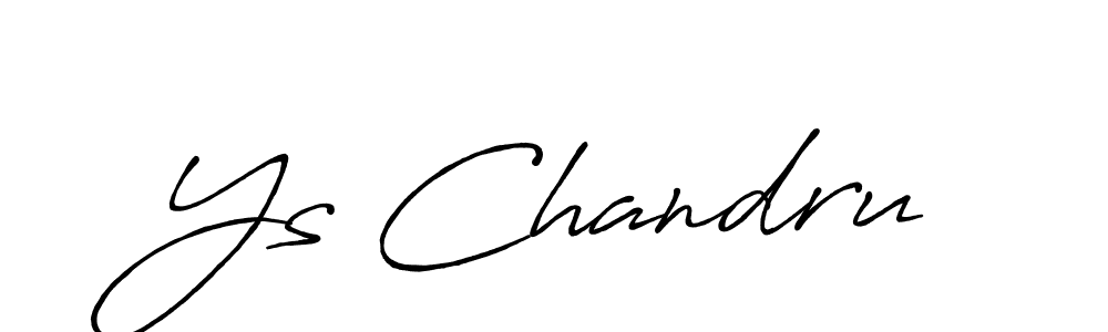 Make a beautiful signature design for name Ys Chandru. With this signature (Antro_Vectra_Bolder) style, you can create a handwritten signature for free. Ys Chandru signature style 7 images and pictures png