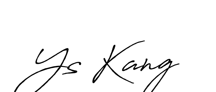 Similarly Antro_Vectra_Bolder is the best handwritten signature design. Signature creator online .You can use it as an online autograph creator for name Ys Kang. Ys Kang signature style 7 images and pictures png