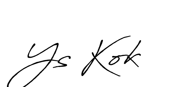 Also You can easily find your signature by using the search form. We will create Ys Kok name handwritten signature images for you free of cost using Antro_Vectra_Bolder sign style. Ys Kok signature style 7 images and pictures png