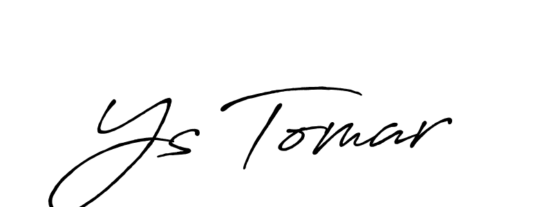 Design your own signature with our free online signature maker. With this signature software, you can create a handwritten (Antro_Vectra_Bolder) signature for name Ys Tomar. Ys Tomar signature style 7 images and pictures png