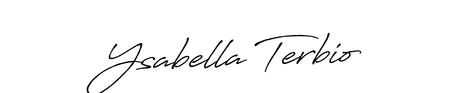 Design your own signature with our free online signature maker. With this signature software, you can create a handwritten (Antro_Vectra_Bolder) signature for name Ysabella Terbio. Ysabella Terbio signature style 7 images and pictures png