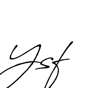 Design your own signature with our free online signature maker. With this signature software, you can create a handwritten (Antro_Vectra_Bolder) signature for name Ysf. Ysf signature style 7 images and pictures png