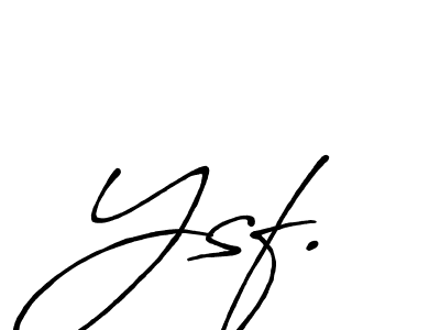 The best way (Antro_Vectra_Bolder) to make a short signature is to pick only two or three words in your name. The name Ysf. include a total of six letters. For converting this name. Ysf. signature style 7 images and pictures png