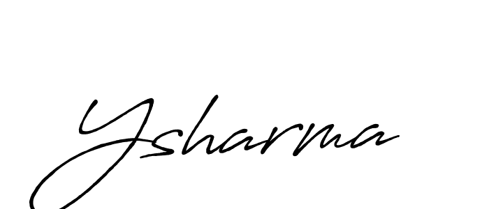 You should practise on your own different ways (Antro_Vectra_Bolder) to write your name (Ysharma) in signature. don't let someone else do it for you. Ysharma signature style 7 images and pictures png