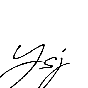 Ysj stylish signature style. Best Handwritten Sign (Antro_Vectra_Bolder) for my name. Handwritten Signature Collection Ideas for my name Ysj. Ysj signature style 7 images and pictures png