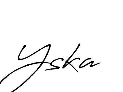 How to make Yska signature? Antro_Vectra_Bolder is a professional autograph style. Create handwritten signature for Yska name. Yska signature style 7 images and pictures png