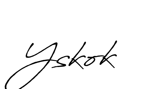 if you are searching for the best signature style for your name Yskok. so please give up your signature search. here we have designed multiple signature styles  using Antro_Vectra_Bolder. Yskok signature style 7 images and pictures png