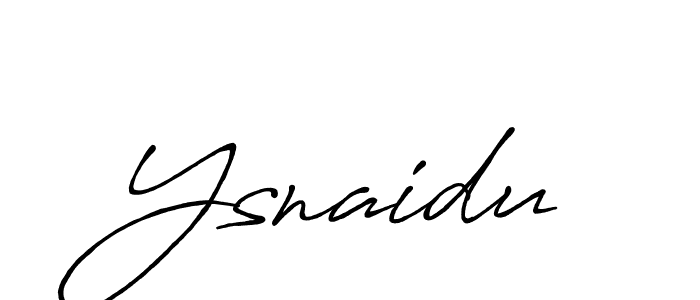 Make a beautiful signature design for name Ysnaidu. With this signature (Antro_Vectra_Bolder) style, you can create a handwritten signature for free. Ysnaidu signature style 7 images and pictures png