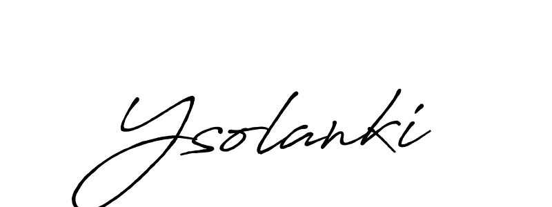 How to make Ysolanki name signature. Use Antro_Vectra_Bolder style for creating short signs online. This is the latest handwritten sign. Ysolanki signature style 7 images and pictures png