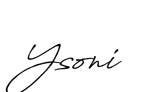 Make a beautiful signature design for name Ysoni. With this signature (Antro_Vectra_Bolder) style, you can create a handwritten signature for free. Ysoni signature style 7 images and pictures png