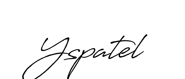 The best way (Antro_Vectra_Bolder) to make a short signature is to pick only two or three words in your name. The name Yspatel include a total of six letters. For converting this name. Yspatel signature style 7 images and pictures png