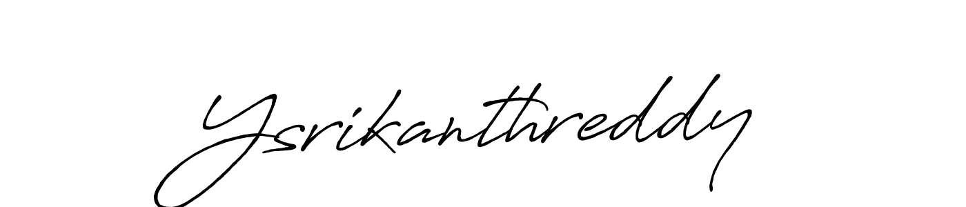How to make Ysrikanthreddy signature? Antro_Vectra_Bolder is a professional autograph style. Create handwritten signature for Ysrikanthreddy name. Ysrikanthreddy signature style 7 images and pictures png