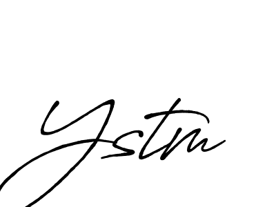 Design your own signature with our free online signature maker. With this signature software, you can create a handwritten (Antro_Vectra_Bolder) signature for name Ystm. Ystm signature style 7 images and pictures png