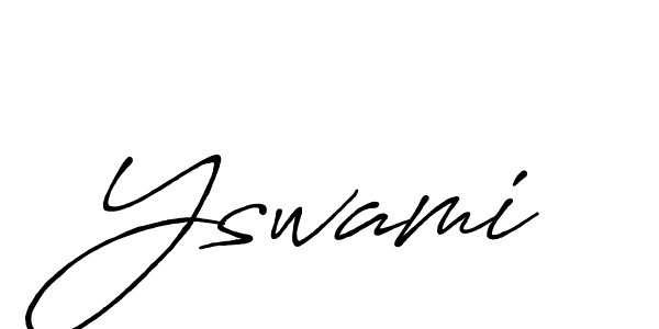 Also we have Yswami name is the best signature style. Create professional handwritten signature collection using Antro_Vectra_Bolder autograph style. Yswami signature style 7 images and pictures png