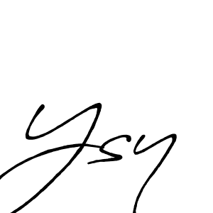 How to make Ysy signature? Antro_Vectra_Bolder is a professional autograph style. Create handwritten signature for Ysy name. Ysy signature style 7 images and pictures png