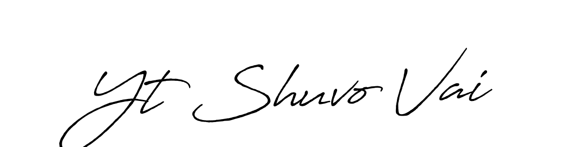 Similarly Antro_Vectra_Bolder is the best handwritten signature design. Signature creator online .You can use it as an online autograph creator for name Yt Shuvo Vai. Yt Shuvo Vai signature style 7 images and pictures png