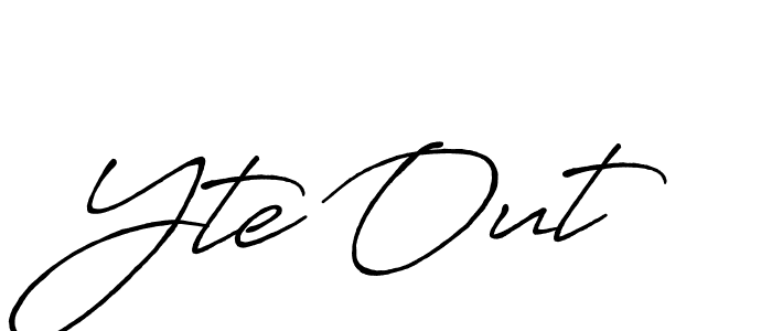 Make a beautiful signature design for name Yte Out. Use this online signature maker to create a handwritten signature for free. Yte Out signature style 7 images and pictures png