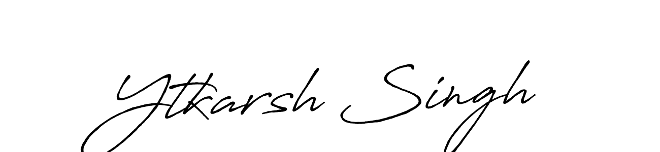 This is the best signature style for the Ytkarsh Singh name. Also you like these signature font (Antro_Vectra_Bolder). Mix name signature. Ytkarsh Singh signature style 7 images and pictures png