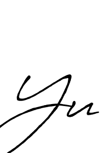 Use a signature maker to create a handwritten signature online. With this signature software, you can design (Antro_Vectra_Bolder) your own signature for name Yu. Yu signature style 7 images and pictures png