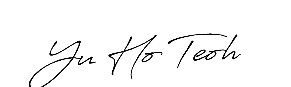 Make a beautiful signature design for name Yu Ho Teoh. With this signature (Antro_Vectra_Bolder) style, you can create a handwritten signature for free. Yu Ho Teoh signature style 7 images and pictures png