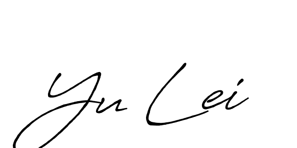 Also we have Yu Lei name is the best signature style. Create professional handwritten signature collection using Antro_Vectra_Bolder autograph style. Yu Lei signature style 7 images and pictures png