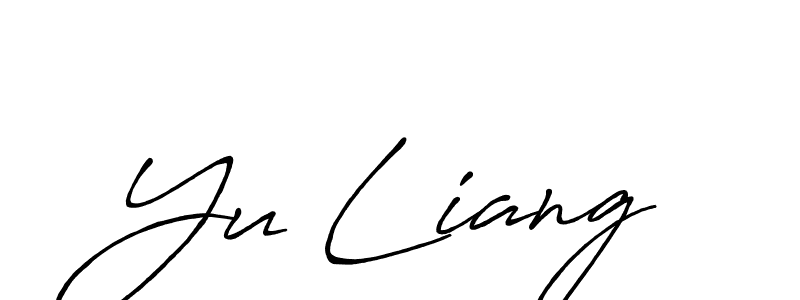 Design your own signature with our free online signature maker. With this signature software, you can create a handwritten (Antro_Vectra_Bolder) signature for name Yu Liang. Yu Liang signature style 7 images and pictures png